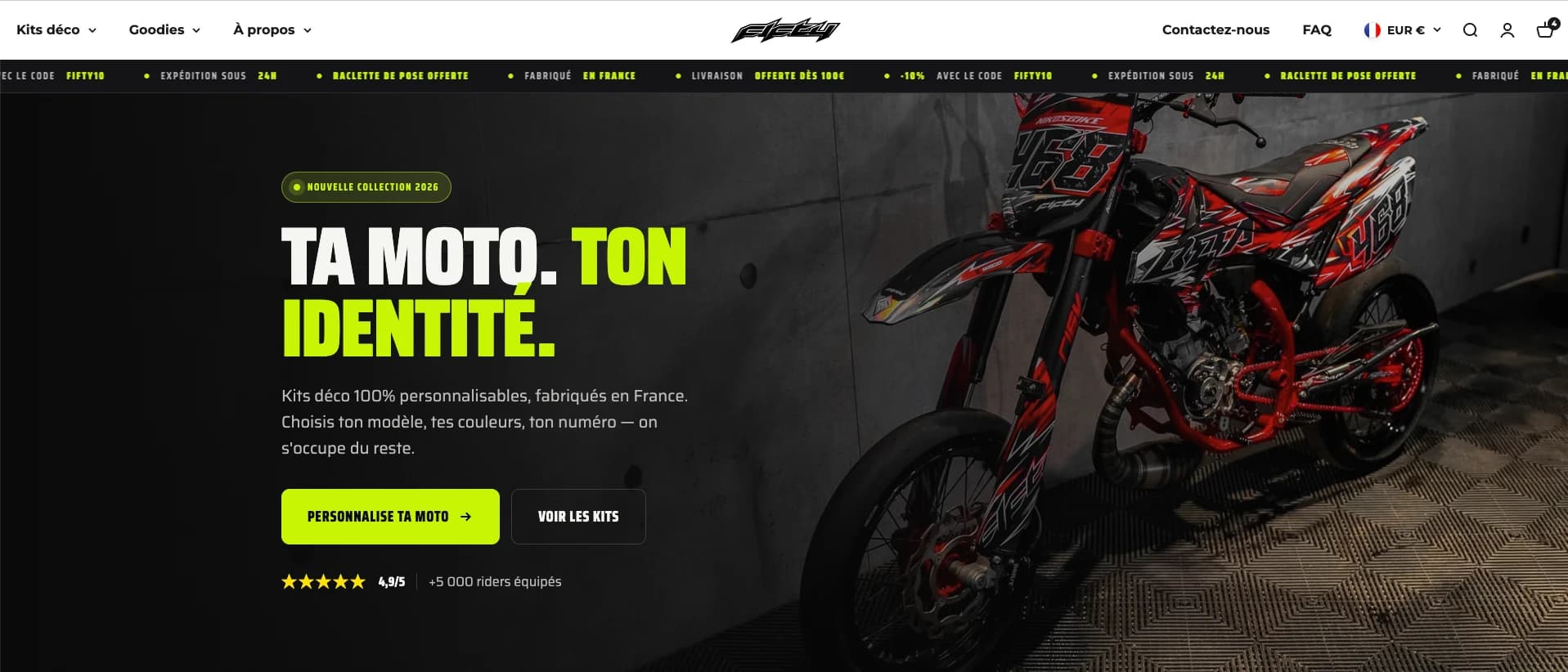 Aperçu du site Fifty